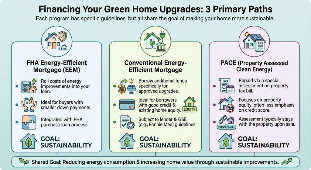 Types of Energy-Efficient Mortgages: FHA, VA, and Conventional
